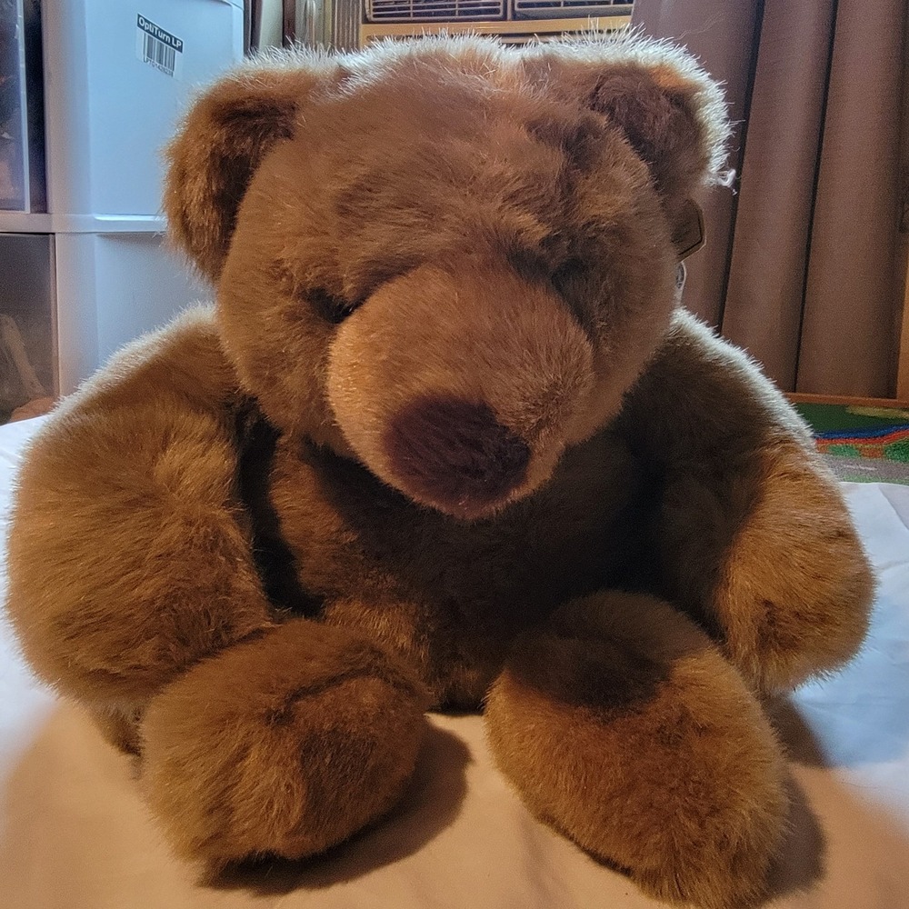 Russ Care Bears "Peanut Butter" Brown Teddy Bear Plush Medium 14-24in 1998